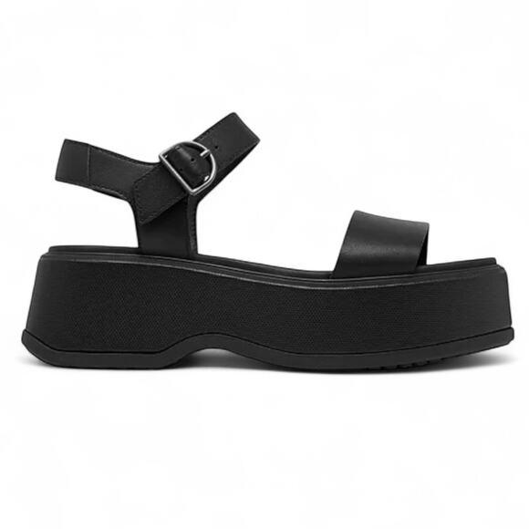 NWOT Sorel DaySpring Ankle-Strap Platform Black Sandals – Sz 9 - Picture 2 of 7